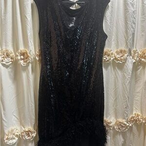 Fashion Nova Black Sequin Mini Dress